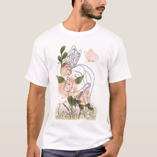 Camiseta Renaissance florale – visage & papillon