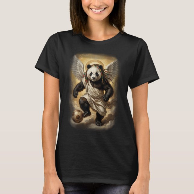 Camiseta Renaissance Panda Style playing Soccer on a  (Frente)