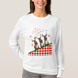 Camiseta Renas de Papai Noel Estão Chegando