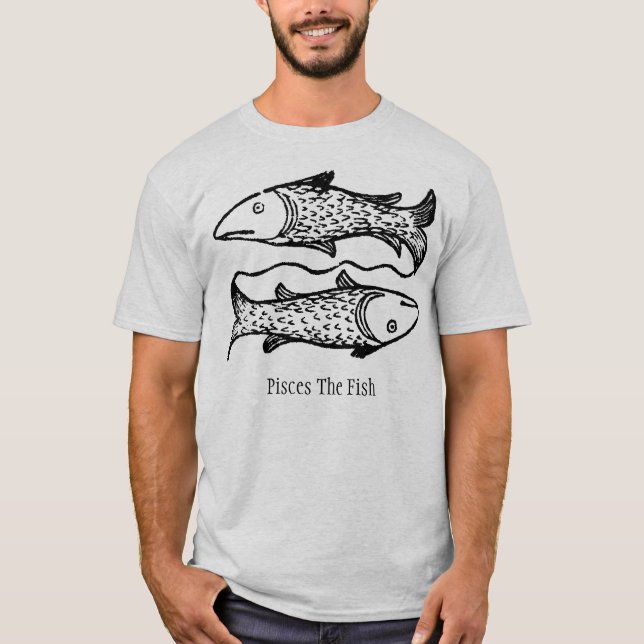 Camiseta Renascença medieval Símbolo Zodiac Peixes Peixes (Frente)