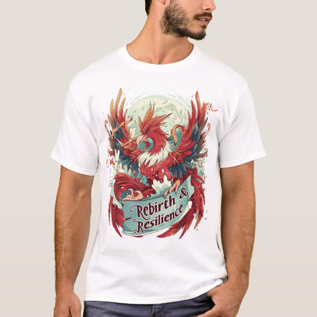 Camiseta Renascimento e resiliência Design Phoenix - Aument (Frente)