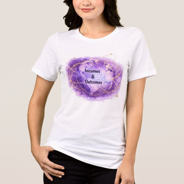 Camiseta Rendas & Resultados Tee Planetária (Frente)