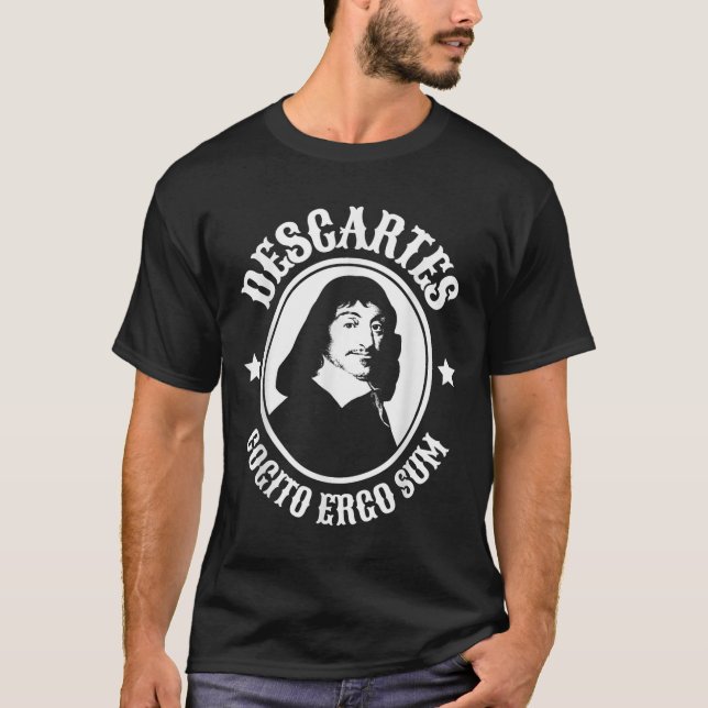 Camiseta Rene Descartes Cogito Ergo Sum Quote (Frente)