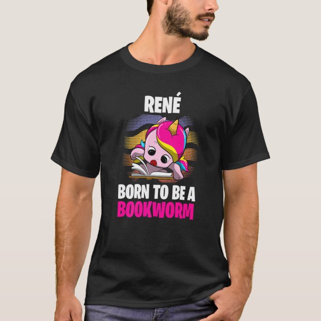 Camiseta René Nascer Para Ser Um Bookworm Personalizado (Frente)