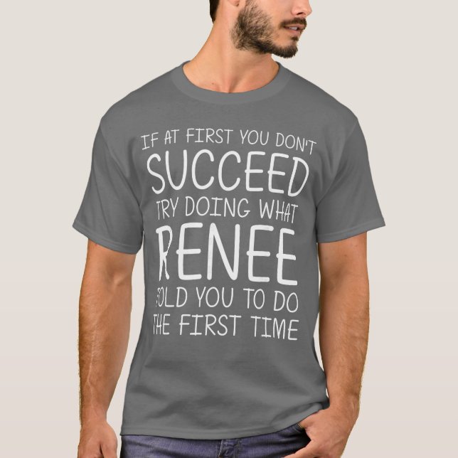 Camiseta RENEE Presente Nome Personalizado Aniversário Dive (Frente)