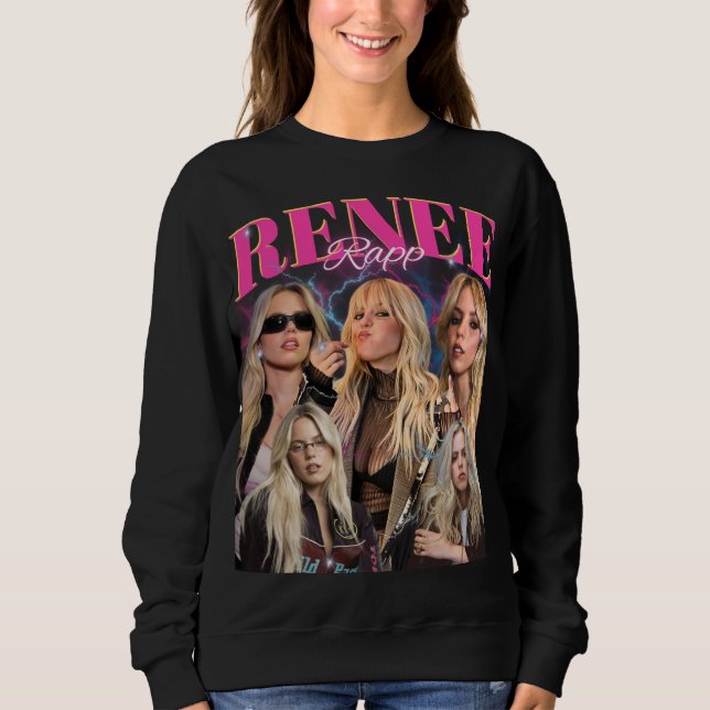 Camiseta Renee Rapp Hip-Hop Vintage Bootleg (Frente)