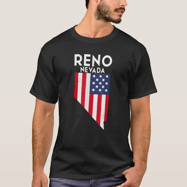 Camiseta Reno Nevada USA State America Travel Nevadan (Frente)