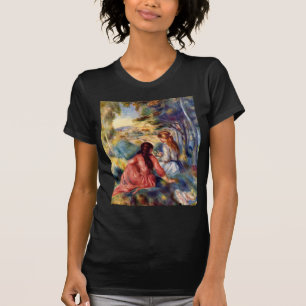 Camiseta Renoir: Duas meninas que sentam-se na grama