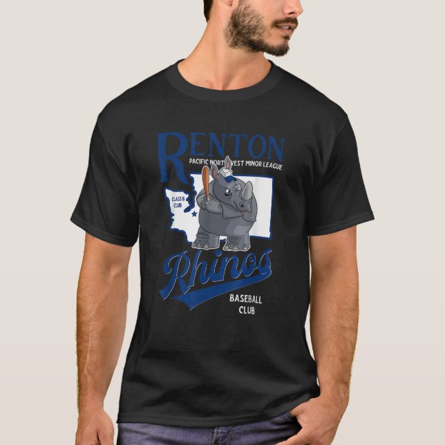 Camiseta Renton Rhinos - Equipe de Beisebol da Liga Secundá (Frente)