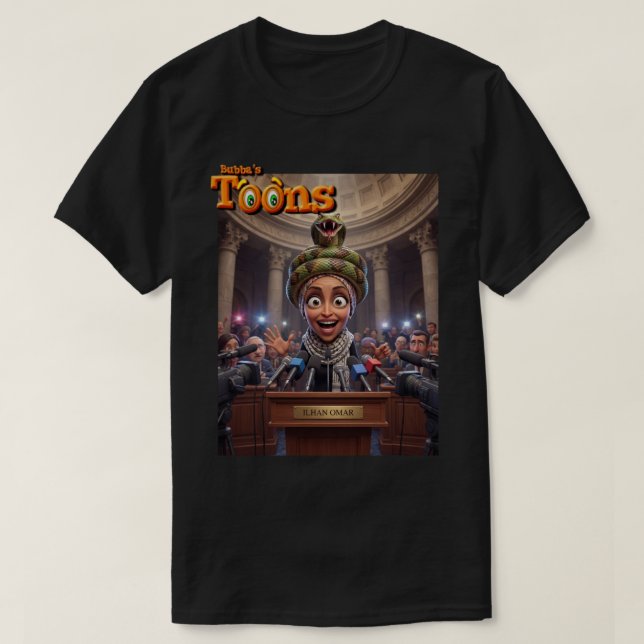 CAMISETA REP. ILHAN OMAR (D) MN - É UMA COBRA (Frente do Design)