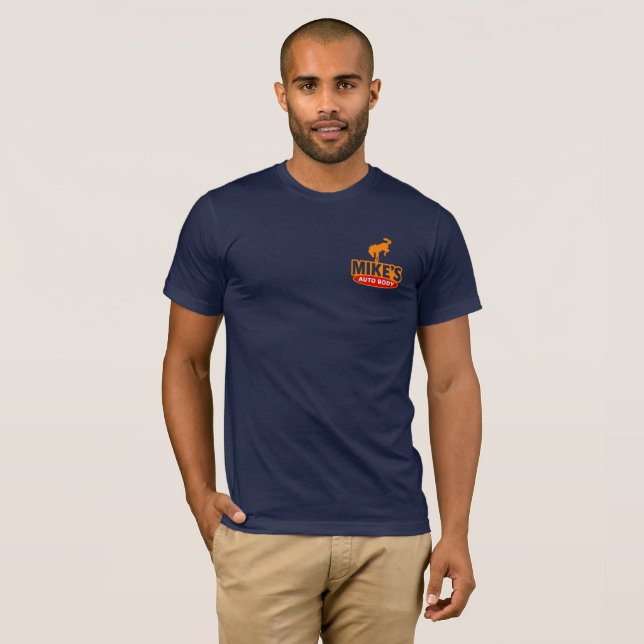 Camiseta Reparação Automotiva do Mike (Frente Completa)