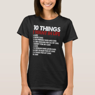 Camiseta Reparador Automotivo Cara de Carro  10 Coisas Que 
