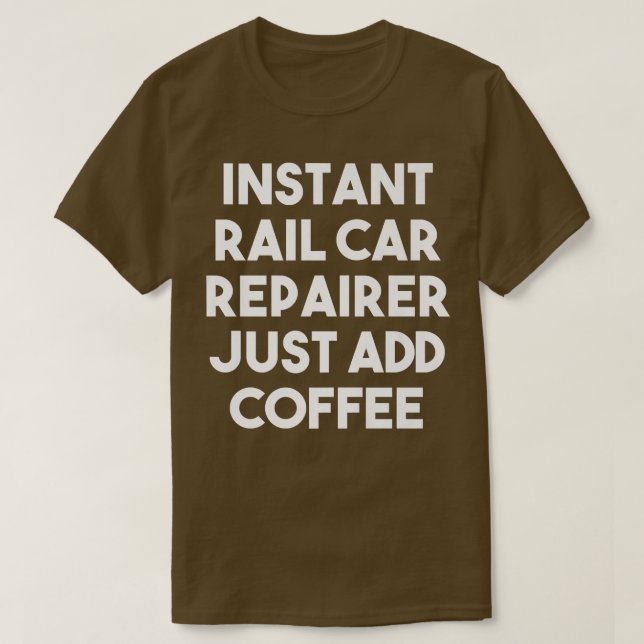 Camiseta Reparador Instantâneo de Carros de Trilho Apenas A (Frente do Design)