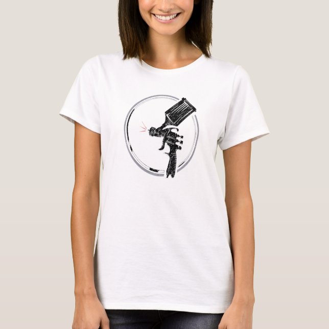 Camiseta Reparo Automático do Carro com Torneio de Tinta Pu (Frente)