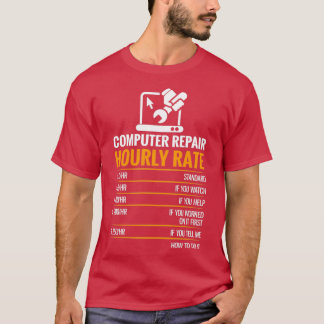 Camiseta Reparo de Computadores Taxa Horária Suporte Técnic