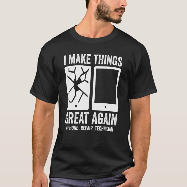 Camiseta Reparo de Telefone Celular (Frente)