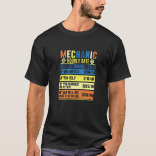Camiseta Reparos de Taxa Horária de Mecânico Carreira Empre