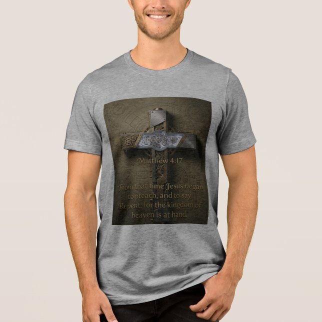 Camiseta Rependa Cruz - Mateus 4:17 (Frente)