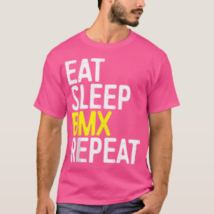 Camiseta Repetição da Bmx da Bicicleta de Sono