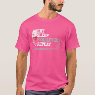 Camiseta Repetição da caixa de penalidades do sono - Hóquei
