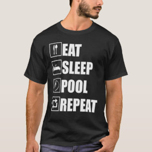 Camiseta Repetição da Piscina de Repouso do Billiard da pis
