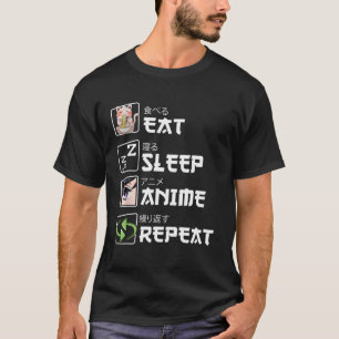 Camiseta Repetição de animação do sono, presentes de ma