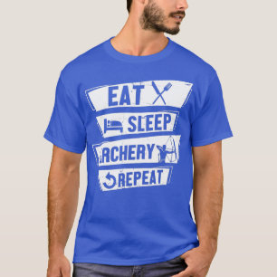 Camiseta Repetição de arco disparando com o Archer e comend