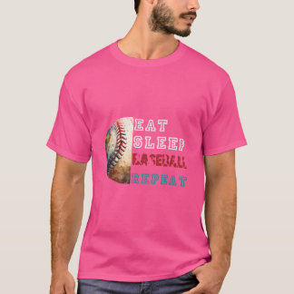 Camiseta Repetição de beisebol em repouso