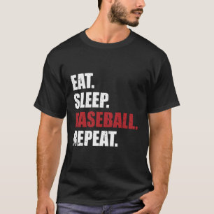 Camiseta Repetição de beisebol em repouso