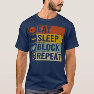 Camiseta Repetição de bloco de repouso Retro 60s 70s Design