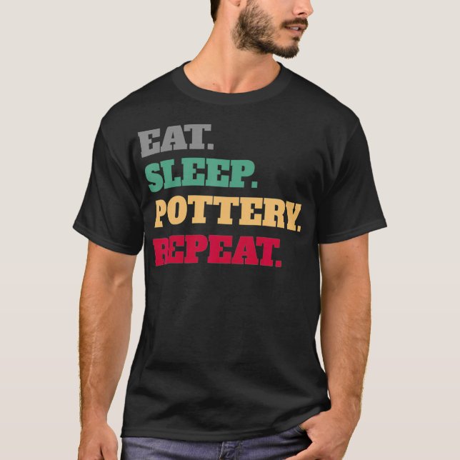 Camiseta Repetição de Cerâmica de Potência de Sono (Frente)