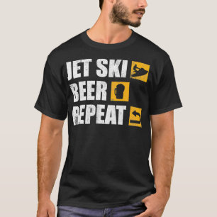 Camiseta Repetição de Cerveja de Esqui Engraçado