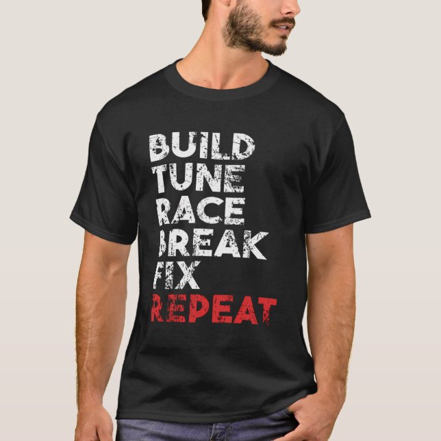 Camiseta Repetição de Correção de Quebra de Raça de Ajuste  (Frente)