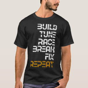 Camiseta Repetição de Correção de Quebra de Raça de Ajuste