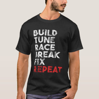 Camiseta Repetição de Correção de Quebra de Raça de Ajuste 