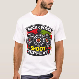 Camiseta Repetição de Disco de Pato | Paint Ball Shooter