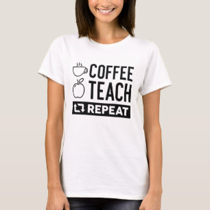 Camiseta Repetição de Ensino de Café