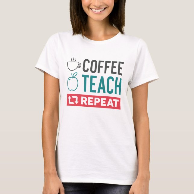 Camiseta Repetição de Ensino de Café (Frente)