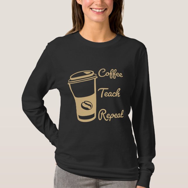 Camiseta Repetição de Ensino de Café (Frente)