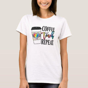 Camiseta Repetição de Ensino de Café - Vida Divertida de Pr