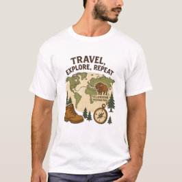 Camiseta Repetição de exploração de viagem - Parque Naciona