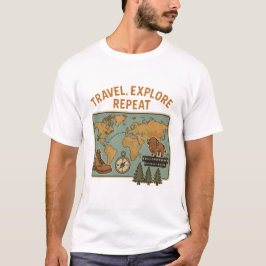 Camiseta Repetição de exploração de viagem - Parque Naciona