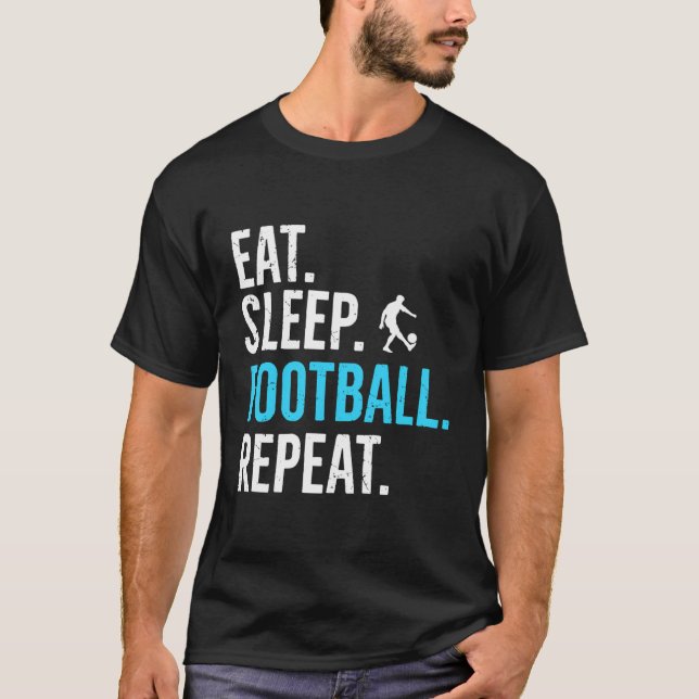 Camiseta Repetição de futebol do coma do sono - Presentes d (Frente)