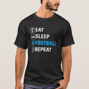 Camiseta Repetição de futebol do Eat Sleep