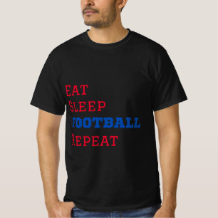 Camiseta Repetição de futebol do Eat Sleep
