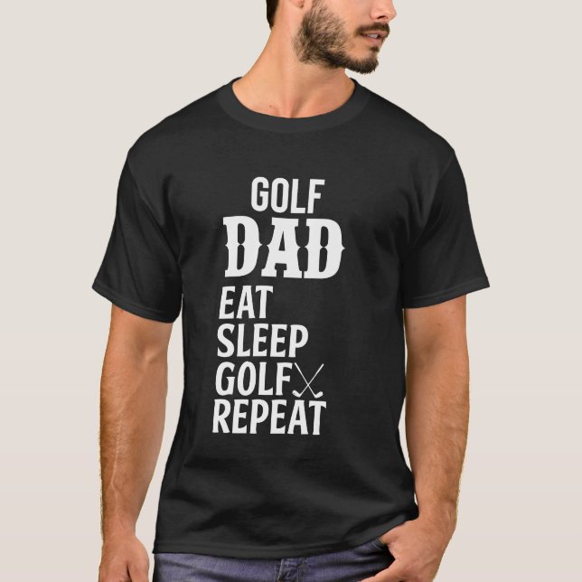 Camiseta Repetição de Golf de Pai Comendo Golfe (Frente)