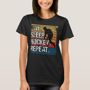 Camiseta Repetição de Hockey com Comida com Hóquei Retro Vi