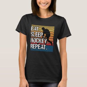 Camiseta Repetição de Hockey com Comida com Hóquei Retro Vi