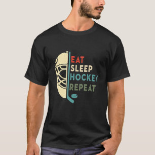 Camiseta Repetição de Hockey com Sono Retrair Vintage 1