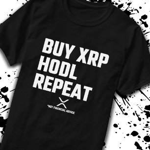 Camiseta Repetição de Hodl XRP do Comprar Crypto Crypto-cur